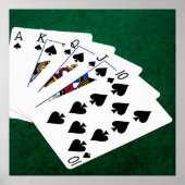 Poker Hands - Royal Flush - Spades Suit Poster (Voorkant)