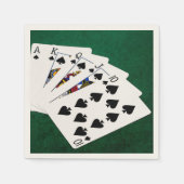 Poker Hands - Royal Flush - Spades Suit Servetten (Voorkant)