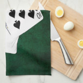 Poker Hands - Royal Flush - Spades Suit Theedoek (Quarter Fold)