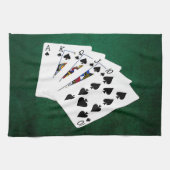 Poker Hands - Royal Flush - Spades Suit Theedoek (Horizontaal)
