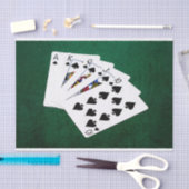 Poker Hands - Royal Flush - Spades Suit Tissuepapier (Craft)
