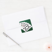 Poker Hands - Royal Flush - Spades Suit Vierkante Sticker (Envelop)