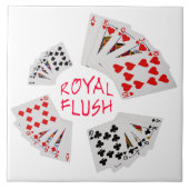 Poker Hands - Royal Flush Tegeltje (Voorkant)