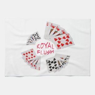 Poker Hands - Royal Flush Theedoek