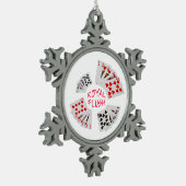 Poker Hands - Royal Flush Tin Sneeuwvlok Ornament (Links)