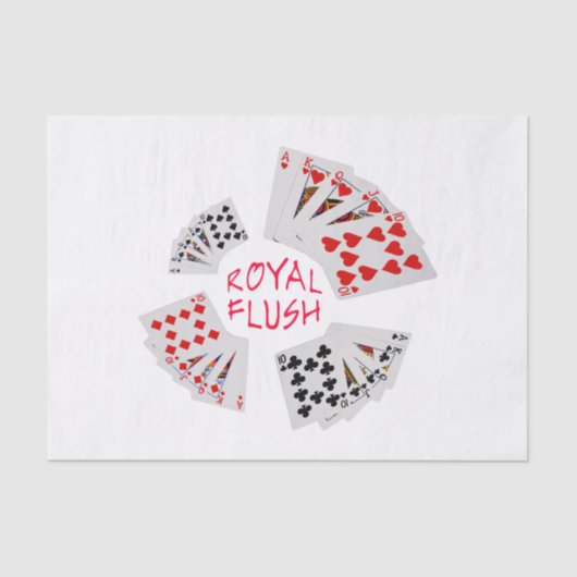 Poker Hands - Royal Flush Tissuepapier (Voorkant)