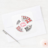 Poker Hands - Royal Flush Vierkante Sticker (Envelop)