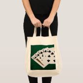 Poker Hands - Straight Flush - Clubs Suit Tote Bag (Voorkant (product))