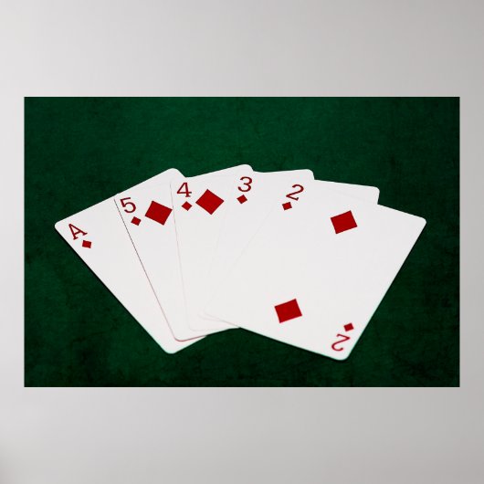 Poker Hands - Straight Flush - Diamonds Suit Poster (Voorkant)