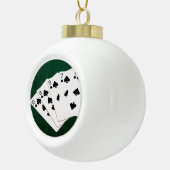Poker Hands - Straight Flush - Spades Suit Keramische Bal Ornament (Rechts)
