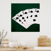 Poker Hands - Straight Flush - Spades Suit Poster (Keuken)