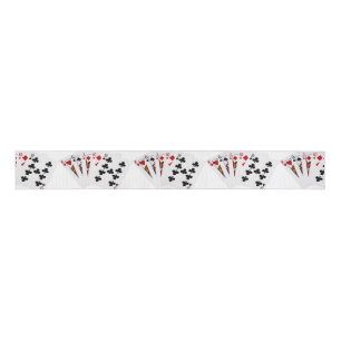 Poker Hands - Straight - King to Nine Grosgrain Lint