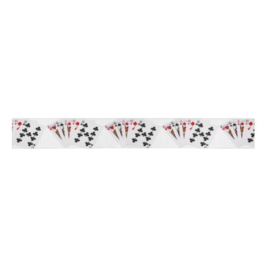 Poker Hands - Straight - King to Nine Grosgrain Lint (Voorkant)