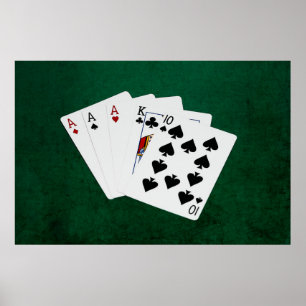 Poker Hands - Three of A Type - Ace Poster