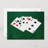 Poker Hands - Two Paar - Tien, Acht Briefkaart (Voorkant / Achterkant)