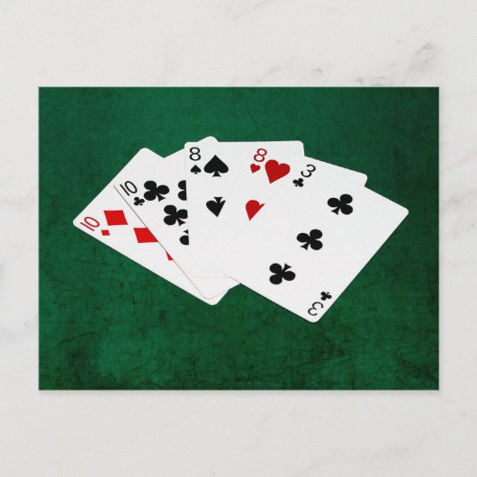 Poker Hands - Two Paar - Tien, Acht Briefkaart (Voorkant)