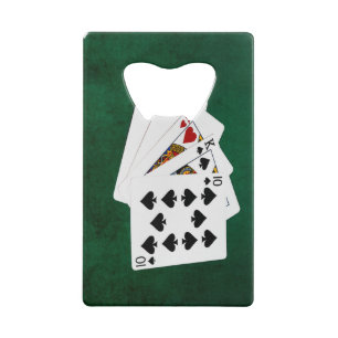 Poker Hands - Two Pair - Ace, King Creditkaart Flessenopener