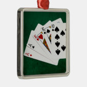 Poker Hands - Two Pair - Ace, King Metalen Ornament (Rechts)