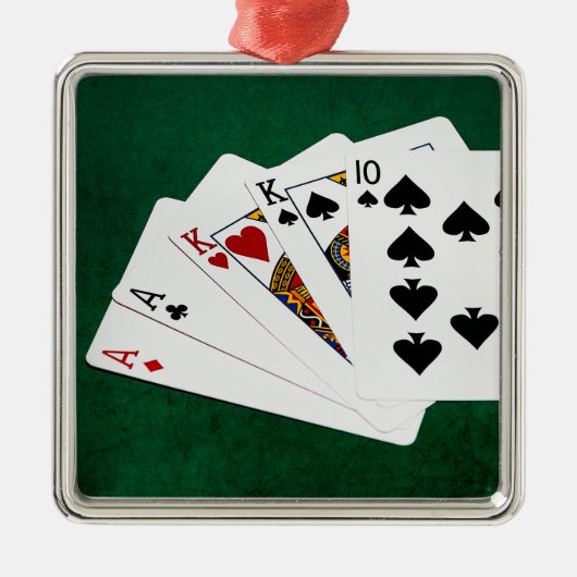 Poker Hands - Two Pair - Ace, King Metalen Ornament (Voorkant)
