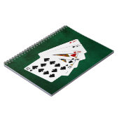 Poker Hands - Two Pair - Ace, King Notitieboek (Linkerzijde)
