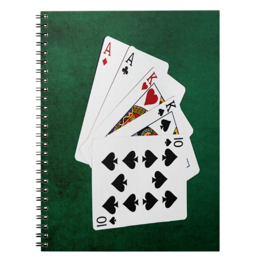 Poker Hands - Two Pair - Ace, King Notitieboek (Voorkant)