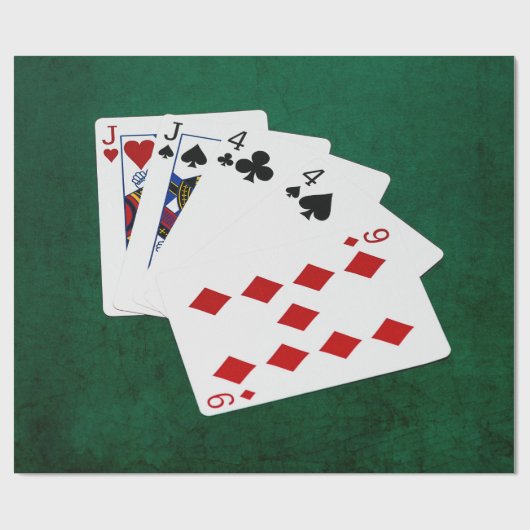 Poker Hands - Two Pair - Jack, Vier Cadeaupapier (Vlak)