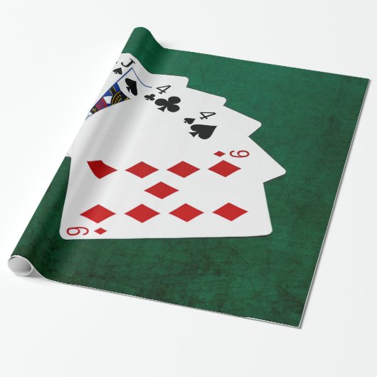 Poker Hands - Two Pair - Jack, Vier Cadeaupapier (Uitgerold)