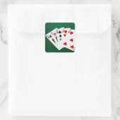 Poker Hands - Two Pair - King, Nine Vierkante Sticker (Tas)