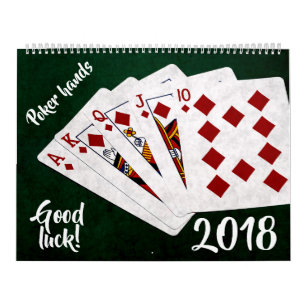 Poker Hands - uniek, grappig, aanpasbaar Kalender