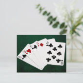 Poker Hands - Vier van een soort - Fives en acht Briefkaart (Staand voorkant)