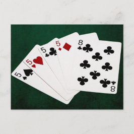 Poker Hands - Vier van een soort - Fives en acht Briefkaart