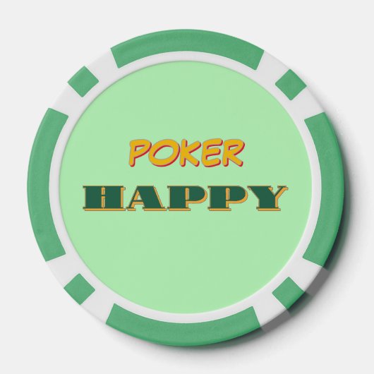 Poker Happy Green Poker Chips (Achterkant)