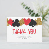 Poker Hartelijk dank Bedankkaart (Staand voorkant)