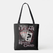 Poker het enige wat ik vrees is de rivierkaart tote bag (Achterkant)
