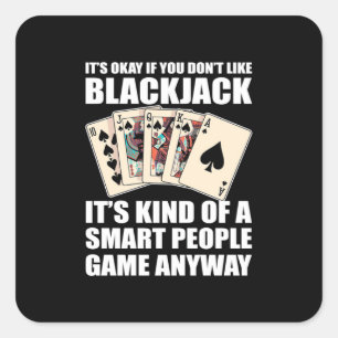 Poker het is een soort slimme mensen vierkante sticker