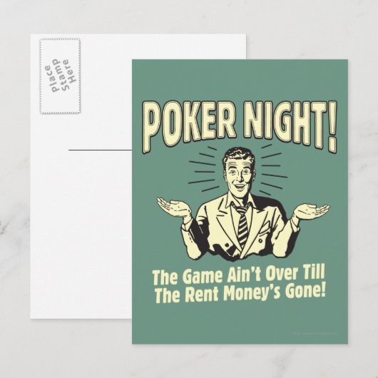 Poker: Het spel is niet voorbij Briefkaart (Voorkant / Achterkant)