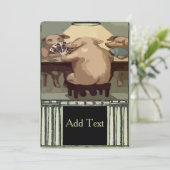 Poker Hogs Kaart Party (Staand voorkant)