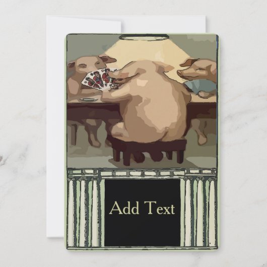 Poker Hogs Kaart Party (Voorkant)