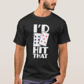 Poker ID hit dat gokken Texas Hold em Kaart spel T-shirt (Voorkant)