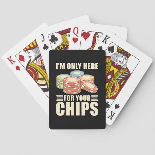 Poker ik ben hier alleen voor je chips pokerkaarten (Achterkant)