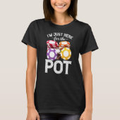 Poker, ik ben hier voor de pot gokken vader's t-shirt (Voorkant)