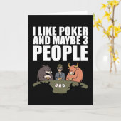 Poker - Ik hou van poker en misschien 3 mensen Kaart (Gele Bloem)
