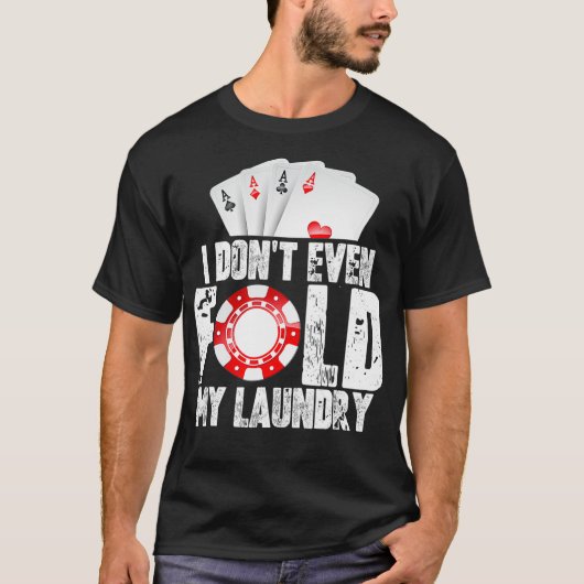 Poker ik kan niet eens mijn waslijst Mannen Fun G T-shirt (Voorkant)