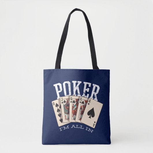 Poker Im helemaal in Tote Bag (Voorkant)