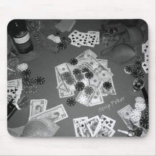 Poker in zwart-wit muismat