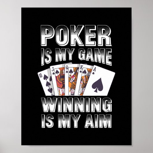 Poker is mijn spelletje winnen is mijn avim casino poster (Voorkant)