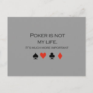 Poker is niet mijn T-shirt voor mijn leven Briefkaart