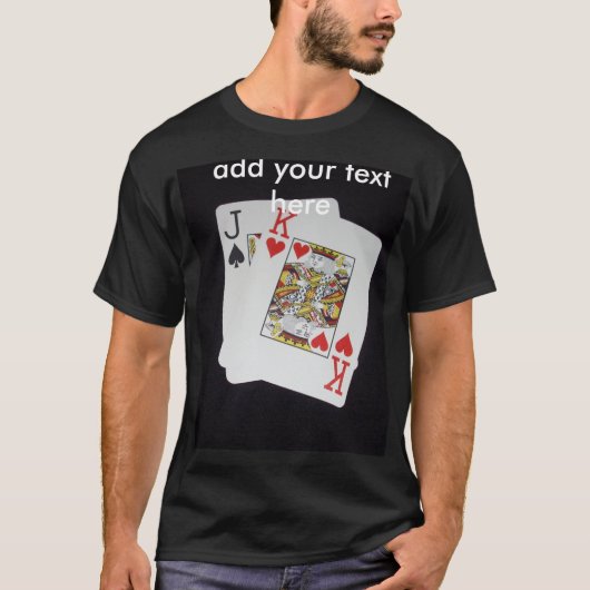 Poker Jack en King Cards T-shirt (Voorkant)