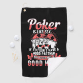 Poker je kunt maar beter een goede hand hebben golfhanddoek (Insitu)