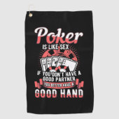 Poker je kunt maar beter een goede hand hebben golfhanddoek (Voorkant)